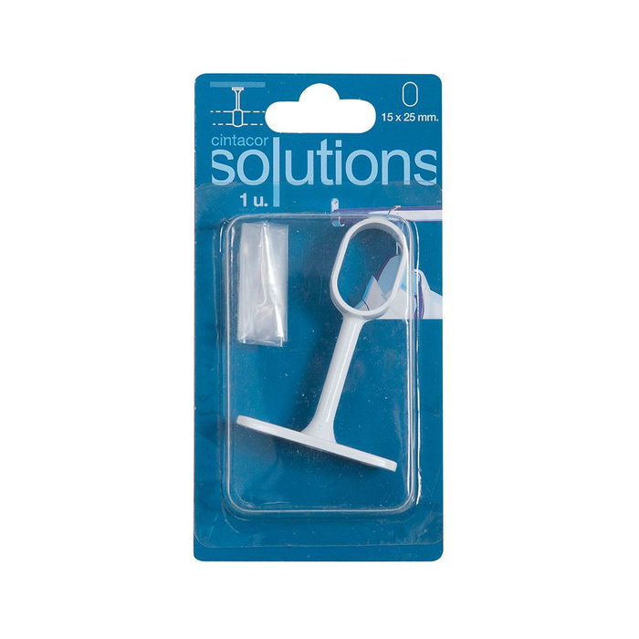 Cintacor Soporte Armario Central Ovalado Blanco para Barra 15x25mm (1 ud)