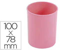 Faibo Cubilete Portalapices Rosa Pastel Opaco Plástico 78x100x78 mm