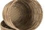 DKD Home Decor Macetero Urban Bicolor Fibra Trenzada Metal 37x37x81 cm Set 2 Unidades