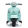 Ociotrends Mini Vespa Verde Oliva MP- 6V 4 AH - 1 Motor Infantil Eléctrica con Luces y Sonidos