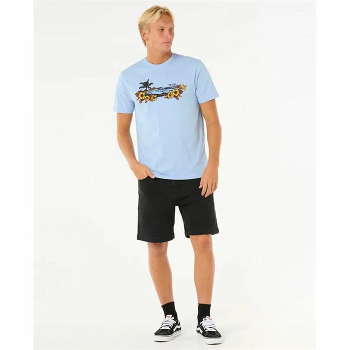 Camiseta de Manga Corta Hombre Rip Curl Surf Paradise Azul 5-6 Años