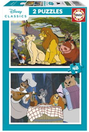 EDUCA BORRAS Puzzle 2x48 Piezas Disney Animals