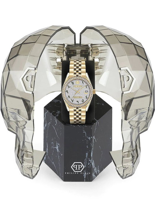 Philipp Plein PW2BA0223 Reloj Analógico Dorado con Esfera Gris