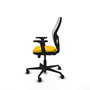 PIQUERAS Y CRESPO Silla de oficina Jorquera con mecanismo Sincro/Traslack, Amarillo y Blanco