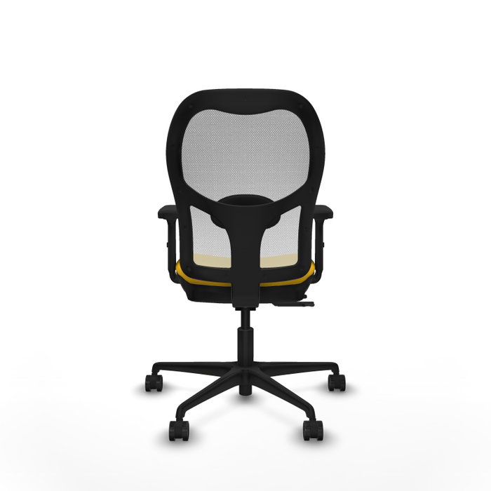 PIQUERAS Y CRESPO Silla de oficina Jorquera con mecanismo Sincro/Traslack, Amarillo y Blanco PIQUERAS Y CRESPO Silla de oficina Jorquera con mecanismo Sincro/Traslack, Amarillo y Blanco