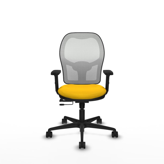 PIQUERAS Y CRESPO Silla de oficina Jorquera con mecanismo Sincro/Traslack, Amarillo y Blanco PIQUERAS Y CRESPO Silla de oficina Jorquera con mecanismo Sincro/Traslack, Amarillo y Blanco