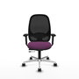 PIQUERAS Y CRESPO Silla de oficina Cilanco Morado y Negro con Mecanismo Sincro/Traslack