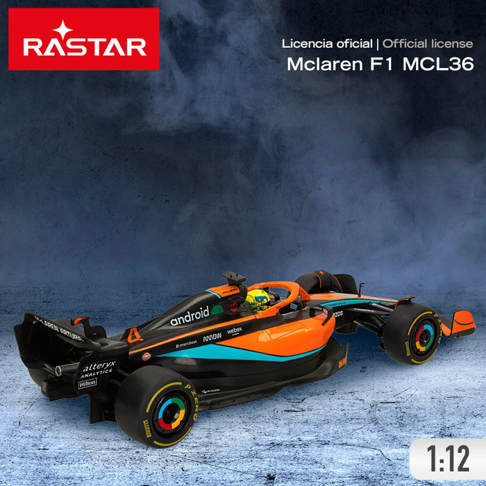 RASTAR Coche teledirigido F1 2022 McLaren MCL36 1:12