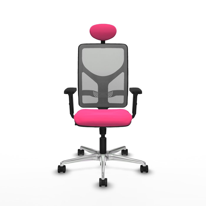 PIQUERAS Y CRESPO Silla de oficina Motilla Rosa y Gris con mecanismo Sincro PIQUERAS Y CRESPO Silla de oficina Motilla Rosa y Gris con mecanismo Sincro