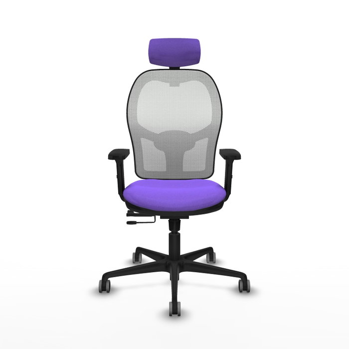 PIQUERAS Y CRESPO Silla de oficina Jorquera con mecanismo Sincro/Traslack, Lila y Blanco