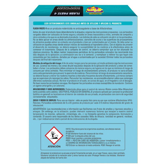 Flower Raticida Cebo Pasta Alfacloralosa para Ratones 120 g Flower Raticida Cebo Pasta Alfacloralosa para Ratones 120 g