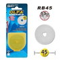 Olfa Cuchilla circular RB45-1 plateada 45 x 0,3 mm