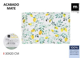 La Mediterranea Bandeja Melamina Mate Citrus 30 x 20 x 2.5 cm (12 Unidades)