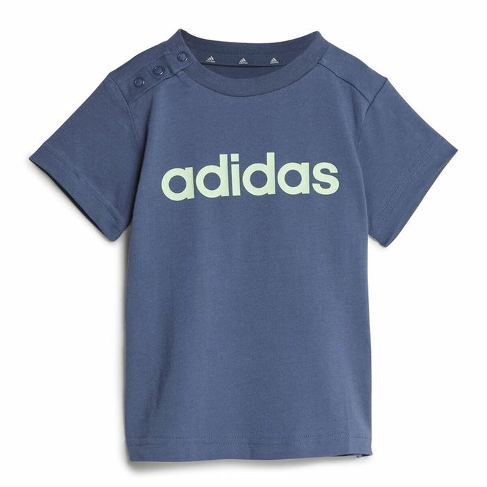 Conjunto Deportivo para Bebé Adidas I Lin Co Set Infantil Azul Gris Multicolor