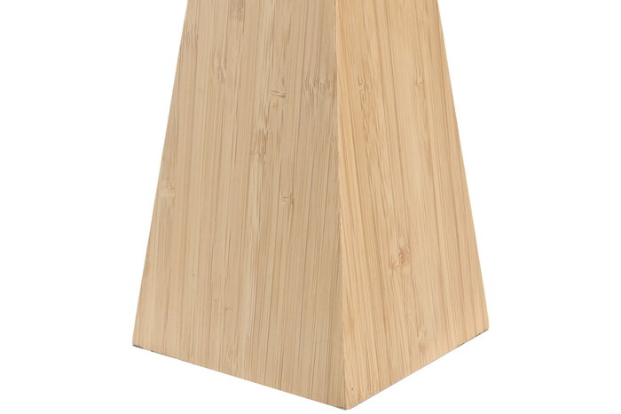 DKD Home Decor Lámpara Sobremesa Natural Blanco Bambú Lino 30 x 51 x 30 cm