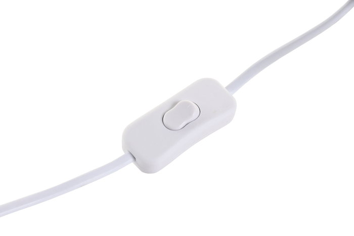 DKD Home Decor Lámpara Sobremesa Natural Blanco Bambú Lino 30 x 51 x 30 cm