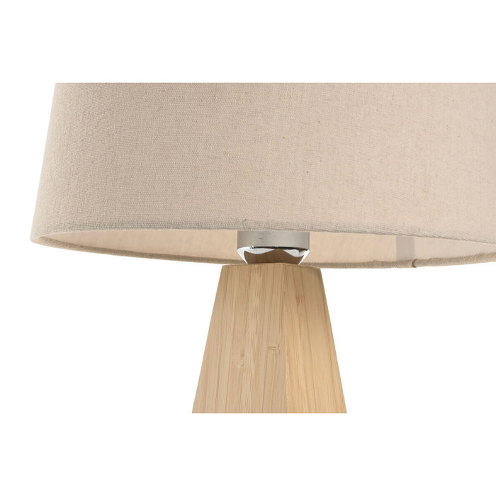 DKD Home Decor Lámpara de Sobremesa Bambú y Lino Natural