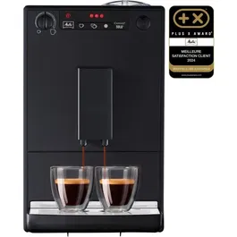 Melitta E950-222 Cafetera Automática con Molinillo Caffeo Solo - Negro Puro - 15 Bares - 1.2L - 1400W