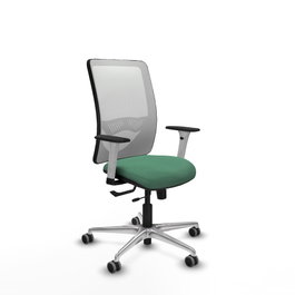 PIQUERAS Y CRESPO Silla de oficina Zulema Verde esmeralda y Blanco
