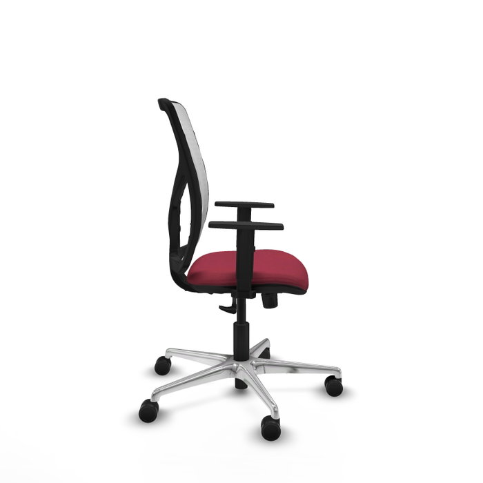PIQUERAS Y CRESPO Silla de oficina Motilla con mecanismo Sincro, Granate y Blanco