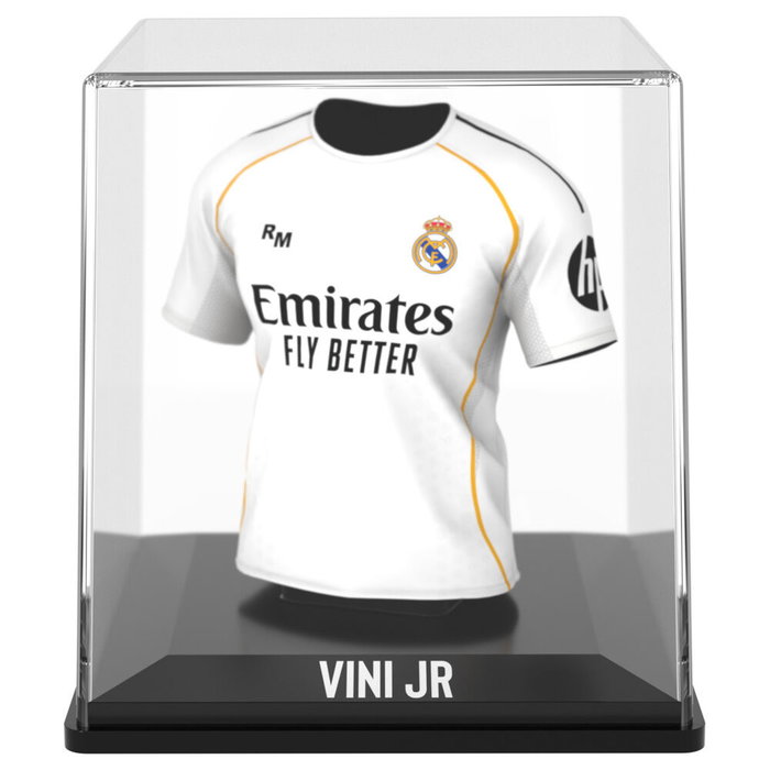 BANBO TOYS Figura Mini Camiseta Vini Jr Real Madrid - Figura de Vinilo, Acrílico y Plástico Biodegradable - 9,5cm Alto