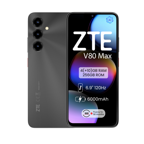 ZTE Blade V80 Max, 4GB RAM, 256GB, 6.9 pulg, Negro ZTE Blade V80 Max, 4GB RAM, 256GB, 6.9 pulg, Negro