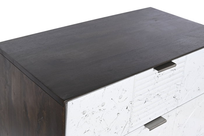 DKD Home Decor Cajonera Moderno Marron Oscuro Blanco 40 x 105 x 70 cm DKD Home Decor Cajonera Moderno Marron Oscuro Blanco 40 x 105 x 70 cm