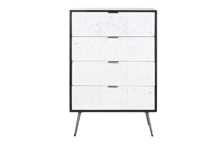 DKD Home Decor Cajonera Moderno Marron Oscuro Blanco 40 x 105 x 70 cm DKD Home Decor Cajonera Moderno Marron Oscuro Blanco 40 x 105 x 70 cm