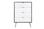 DKD Home Decor Cajonera Moderno Marron Oscuro Blanco 40 x 105 x 70 cm