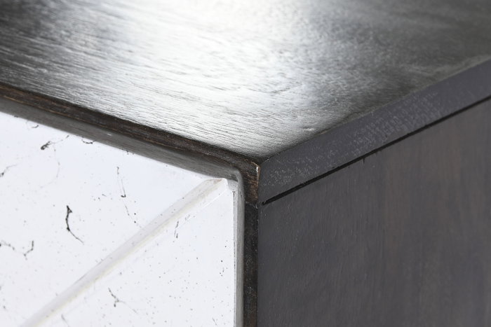 DKD Home Decor Cajonera Moderno Marron Oscuro Blanco 40 x 105 x 70 cm DKD Home Decor Cajonera Moderno Marron Oscuro Blanco 40 x 105 x 70 cm