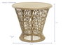 DKD Home Decor Mesita Auxiliar Marron Claro 60 x 60 x 52 cm Bambu Doble Cara
