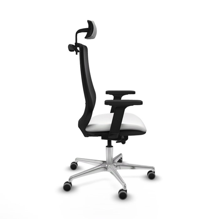 PIQUERAS Y CRESPO Silla de oficina Mardos con mecanismo Sincro/Traslack, Blanco y Negro