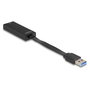 DeLOCK Adaptador USB Tipo-A a LAN Gigabit RJ-45 Negro