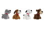 DKD Home Decor Peluche Perritos Marron Gris 21 x 26 x 22 cm (4 Unidades)