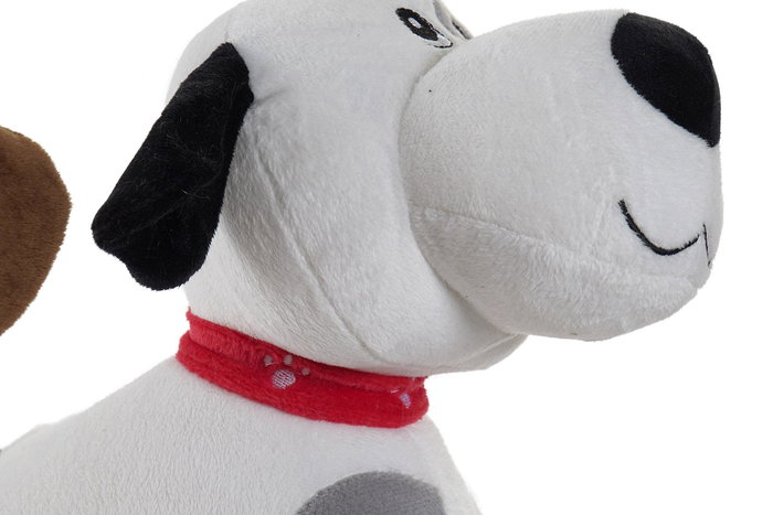 DKD Home Decor Peluche Perritos Marron Gris 21 x 26 x 22 cm (4 Unidades)