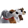 DKD Home Decor Set de 4 Perritos de Peluche Surtidos de 26cm
