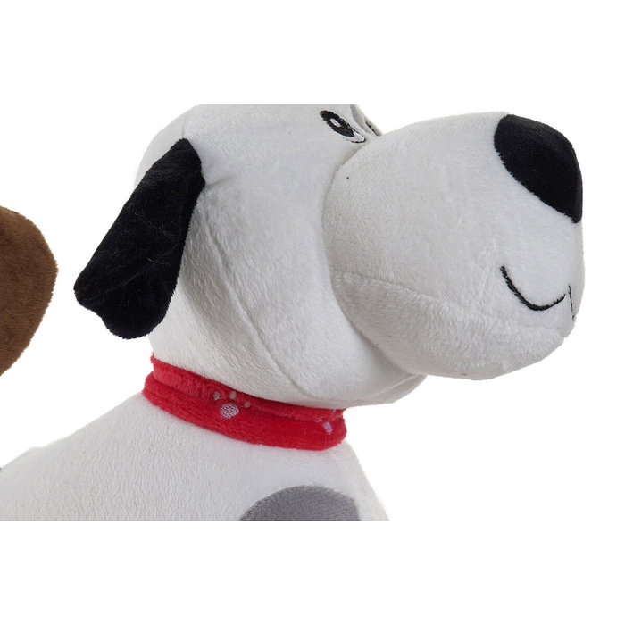 DKD Home Decor Set de 4 Perritos de Peluche Surtidos de 26cm