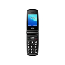 SPC Teléfono móvil Titan para Mayores 2G - Concha, Dual SIM, Pantalla 2.4", 800 mAh, Radio FM, Linterna, Negro