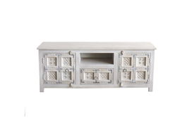 DKD Home Decor Mueble TV Blanco 151 x 60 x 40 cm