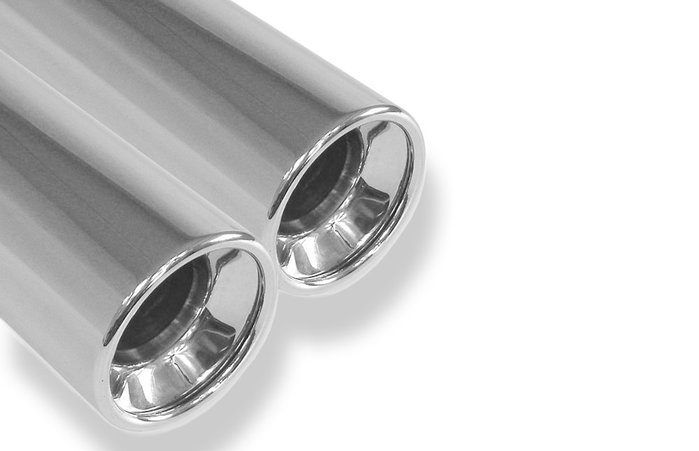 Fox Sistema de escape con colas pulidas plateado brillante para Volkswagen Beetle