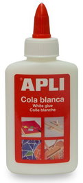 Apli Cola Blanca Líquida Bote Con Aplicador 100 gr Uso Escolar y Manualidades