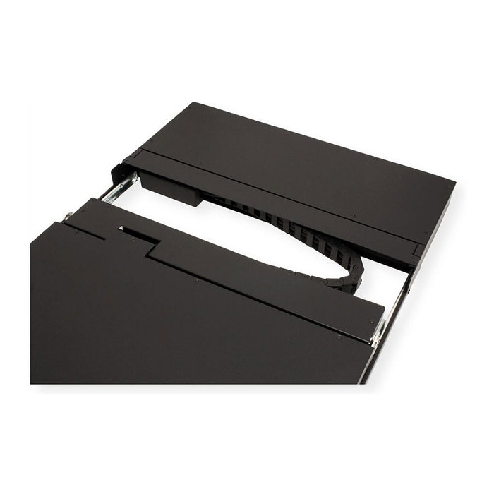 VALUE Monitor TFT 19" (48 cm) 1366 x 768 con Conmutador KVM de 8 Puertos, USB, VGA, Montaje en Rack, Negro