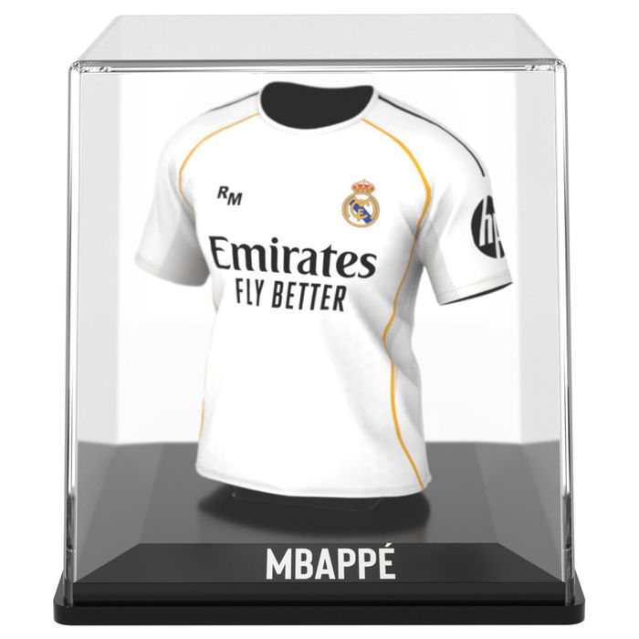 BANBO TOYS Figura Mini Camiseta Mbappe Real Madrid Vinilo Acrílico Plástico Biodegradable 9,5cm