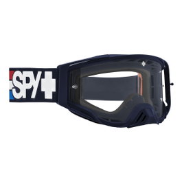 SPY Gafas de moto Foundation Speedway Matte USA - Clear Azul