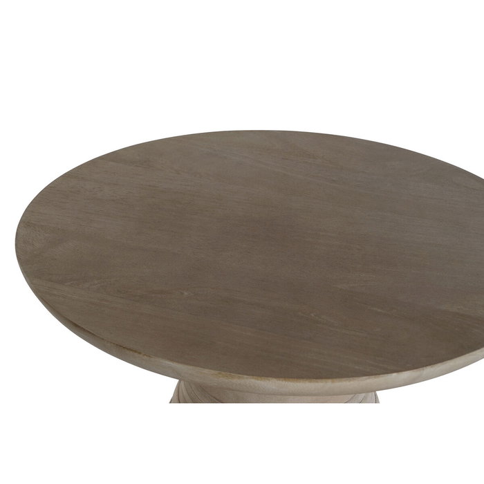 DKD Home Decor Mesita Auxiliar de Metal y Madera en Natural y Dorado