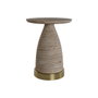 DKD Home Decor Mesita Auxiliar de Metal y Madera en Natural y Dorado