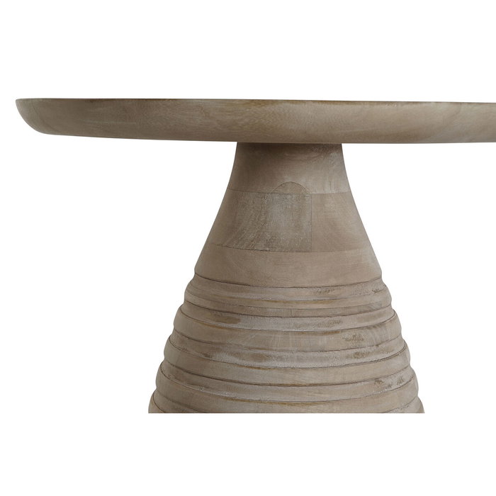 DKD Home Decor Mesita Auxiliar de Metal y Madera en Natural y Dorado