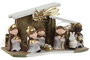 DKD Home Decor Nacimiento Navidad Tradicional Terracota LED Multicolor 7 Figuras 12 x 14.5 x 26 cm (2 Unidades)
