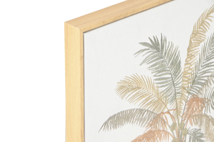 DKD Home Decor Cuadro Lienzo 3D Palmera 40x50 cm