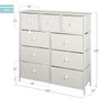 Color Baby Max Home Cómoda 9 Cajones 100X30X100 Cm - Blanco